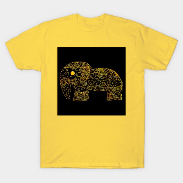 golden elephant ecopop T-Shirt by jorge_lebeau